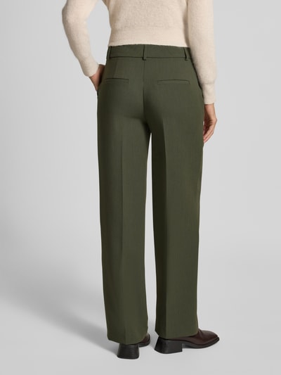 Selected Femme Wijde broek met viscose, model 'RITA' Donkergroen - 5