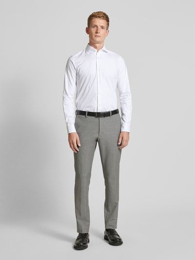 JOOP! Collection Slim Fit Business-Hemd mit Haifischkragen Modell 'Pares' Weiss 1