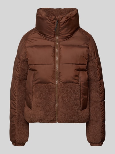 Produktfoto, Steppjacke mit Stehkragen Modell 'Leadbetter Point II' von Columbia, brązowy kolor, strukturierte i gładkie powierzchnie, krój regular fit, zamek błyskawiczny, wpuszczane kieszenie, długość tyłu w rozmiarze S: 60 cm, szerokość ramion w rozmiarze S: 41 cm, szerokość klatki piersiowej w rozmiarze S: 52 cm, długość rękawów w rozmiarze S: 61 cm