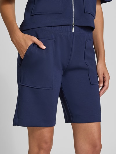 Christian Berg Woman regular fit short met elastische band Donkerblauw - 3