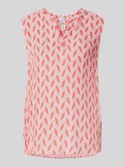 ZABAIONE Blusentop mit V-Ausschnitt Apricot 2