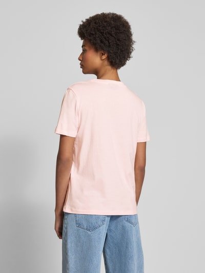 Pieces T-shirt o kroju regular fit z czystej bawełny model ‘TAMERA’ Różowy 5
