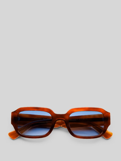 MessyWeekend Eckige Sonnenbrille Modell 'DOWNEY' Mittelbraun 2