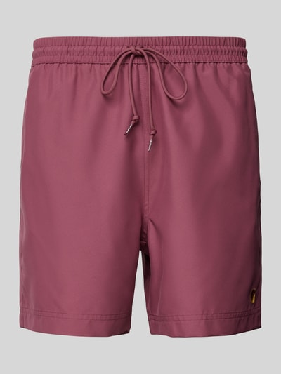 Carhartt Work In Progress Badehose mit Label-Stitching Modell 'CHASE' Bordeaux 1