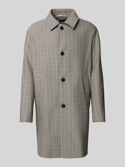 BOSS Relaxed Fit Mantel mit Karo-Muster Modell 'C-CLARK-253' Beige 2
