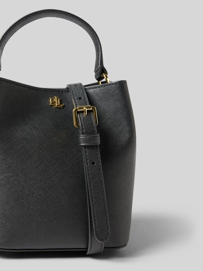 Lauren Ralph Lauren Handtasche aus Rindsleder mit Label-Applikation Modell 'REESE' Black 3