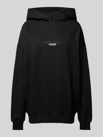 Pegador Oversized Hoodie mit Label-Print Modell 'SONIA' Black 2