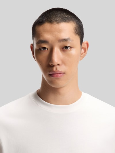 HUGO Relaxed fit T-shirt van katoenjersey, model 'DIVIS' Wit - 3