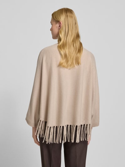 Herzensangelegenheit Poncho van een mix van katoen en kasjmier Zand - 5