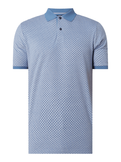 Fynch-Hatton Koszulka polo o kroju casual fit z piki Jeansowy niebieski 2