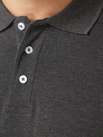 Montego Poloshirt mit langen Ärmeln Anthrazit Melange 5