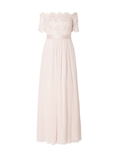 Coast maddie embroidered top maxi dress blush