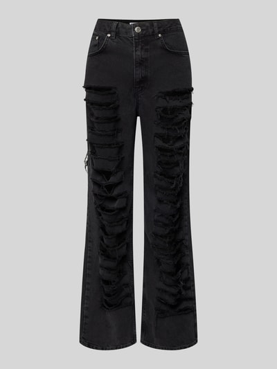 Review Straight Leg Jeans im Destroyed-Look Black 2