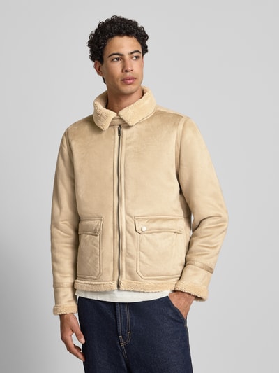 Blend Jacke mit Pattentaschen Modell 'FISCHER' Beige 4