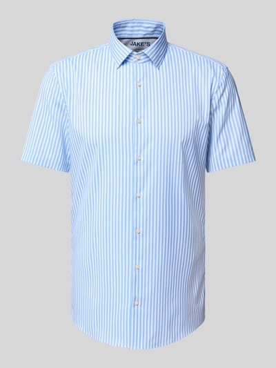 Jake*s Slim Fit Kurzarmhemd mit Kentkragen Bleu 2