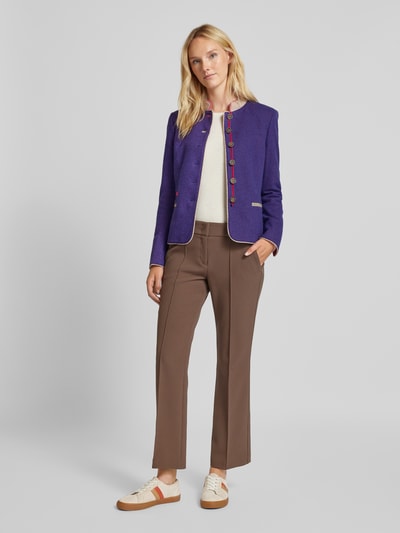 WHITE LABEL Taillierter Blazer mit Stehkragen Lila 1