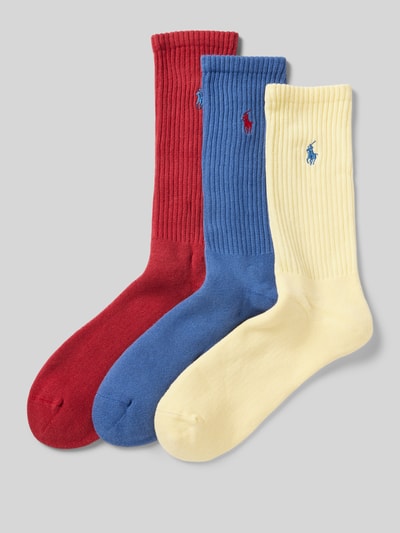 Polo Ralph Lauren Underwear Socken mit Logo-Stitching im 3er-Pack Rot 1