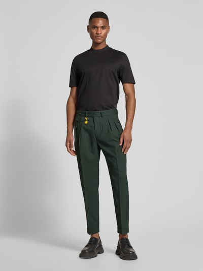 Manuel Ritz Relaxed Fit Anzughose aus Woll-Mix Gruen 1