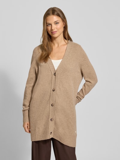 Fynch-Hatton Kardigan rozpinany o kroju loose fit z czystej wełny Beżowy 4