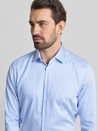 Jake*s Regular fit zakelijk overhemd van katoen met kentkraag Bleu - 3