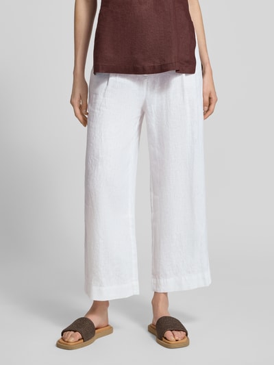 Christian Berg Woman Leinenhose mit Bindegürtel Weiss 4