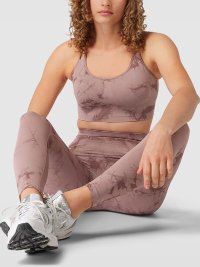 ICANIWILL Bustier in batiklook, model 'Define Seamless Tie Dye' Mauve  - 1