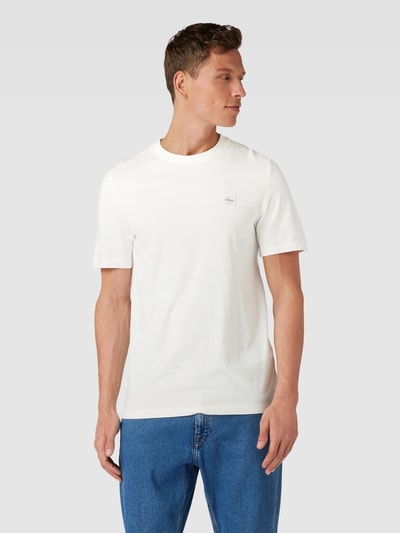 s.Oliver RED LABEL T-Shirt aus Baumwolle mit Label-Patch Weiss 4
