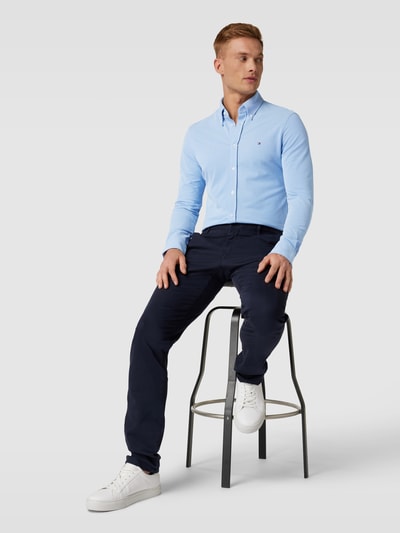 Tommy Hilfiger Tailored Business-Hemd mit Button-Down-Kragen Hellblau 1