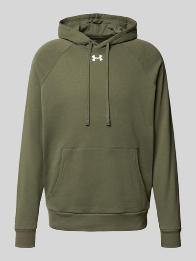 Under Armour Bluza z kapturem, wyhaftowanym logo i kieszenią kangurką Oliwkowy 2
