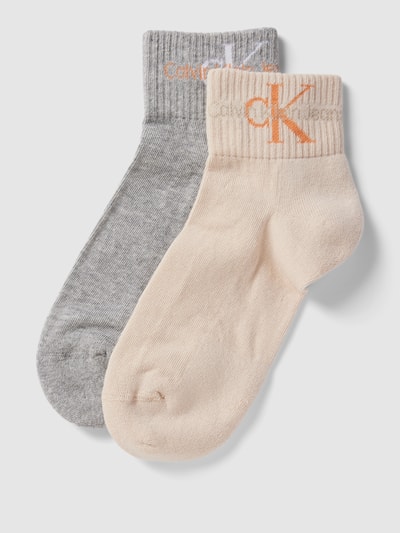 Calvin Klein Jeans Socken mit Label-Print im 2er-Pack Pflaume 1