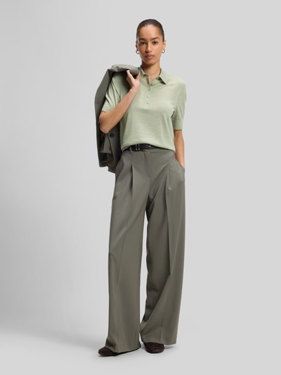 BOSS Regular fit poloshirt van zuivere scheerwol model 'Fidenka' Lindegroen - 1