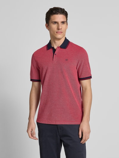 bugatti Poloshirt mit Label-Stitching Rot 4