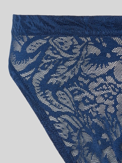 Produktfoto, String aus Spitze von HOM, niebieska koronka z elastycznym pasem, dopasowany krój, materiał z domieszką stretchu