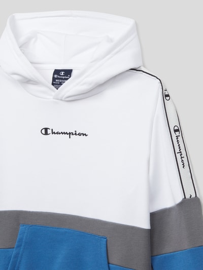 CHAMPION Bluza z kapturem z napisem Biały 2