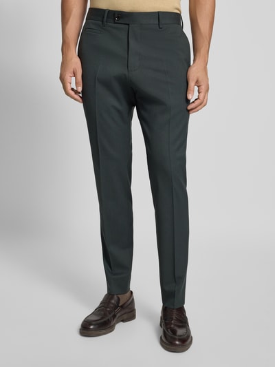 Strellson Slim fit pantalon met wol, model 'MAURY' Donkergroen - 4