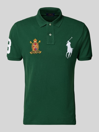 Polo Ralph Lauren Poloshirt met labelstitching Donkergroen - 2