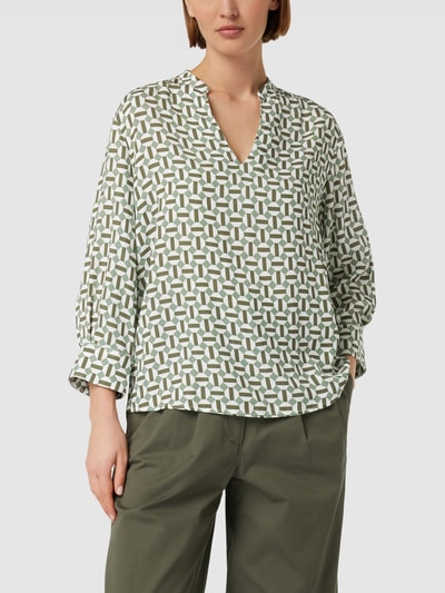 Better Rich Bluse mit verlängertem Rücken Khaki 4