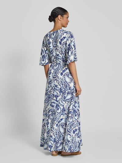 B.Young Maxikleid mit V-Ausschnitt Modell 'MMJOELLA' Blau 5