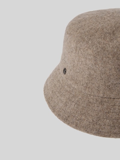Loevenich Hoed van wolmix met brede rand Taupe - 2