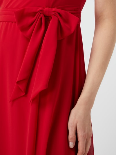 Christian Berg Cocktail Abendkleid mit Taillenband  Rot Melange 3