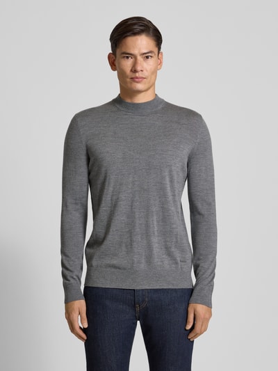 JOOP! Collection Strickpullover aus reiner Wolle Modell 'Davide' Mittelgrau 4