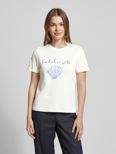 Mango T-Shirt mit Rundhalsausschnitt Modell 'RIN' Weiss 4