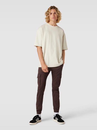 Jack & Jones Stoffen broek met cargozakken, model 'PAUL' Middenbruin - 1