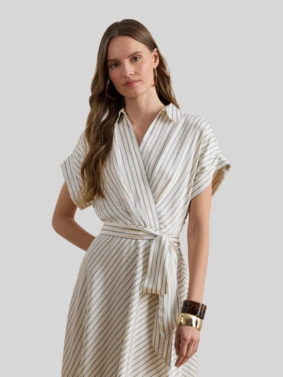 Lauren Ralph Lauren Tailliertes Hemdblusenkleid mit Bindegürtel Ecru 4