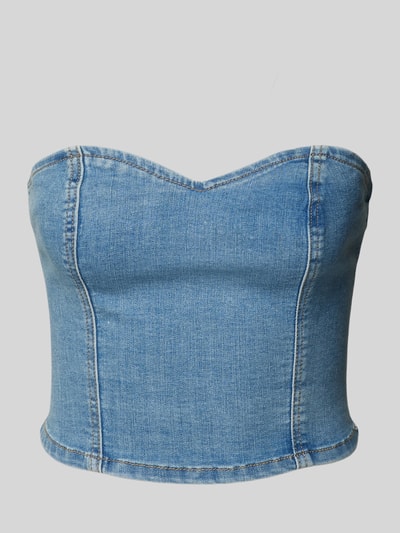 Only Bandeautop in denimlook, model 'TIKI' Blauw - 2