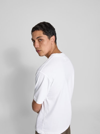 Closed T-Shirt mit geripptem Rundhalsausschnitt Weiss 3