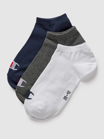 CHAMPION Sneakersokken met labeldetail in een set van 3 paar, model 'Sneaker Sock' Marineblauw - 1