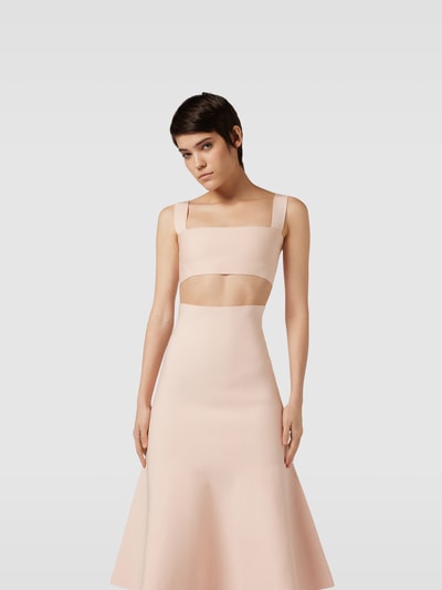 Victoria Beckham Crop Top aus Viskose-Mix Apricot 4