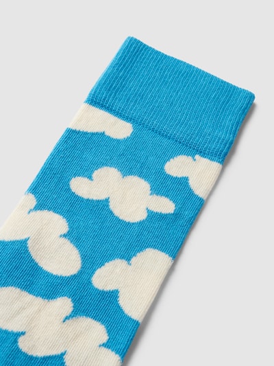 Happy Socks Socken mit Allover-Print Modell 'Cloudy' Blau 2