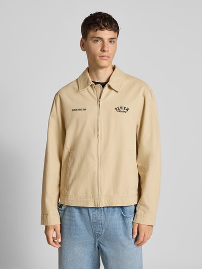 REVIEW Twill seizoensjack met steekzakken Beige - 4